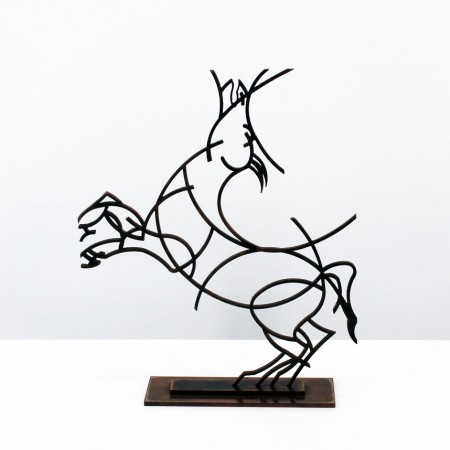 Statue contemporaine en bronze statuette décorative de cheval en bronze